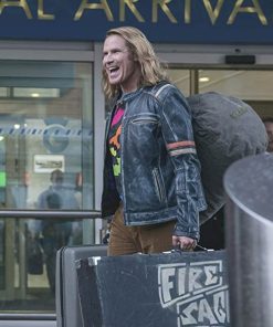 Eurovision Song Contest The Story of Fire Saga Lars Ericksson Biker Jacket