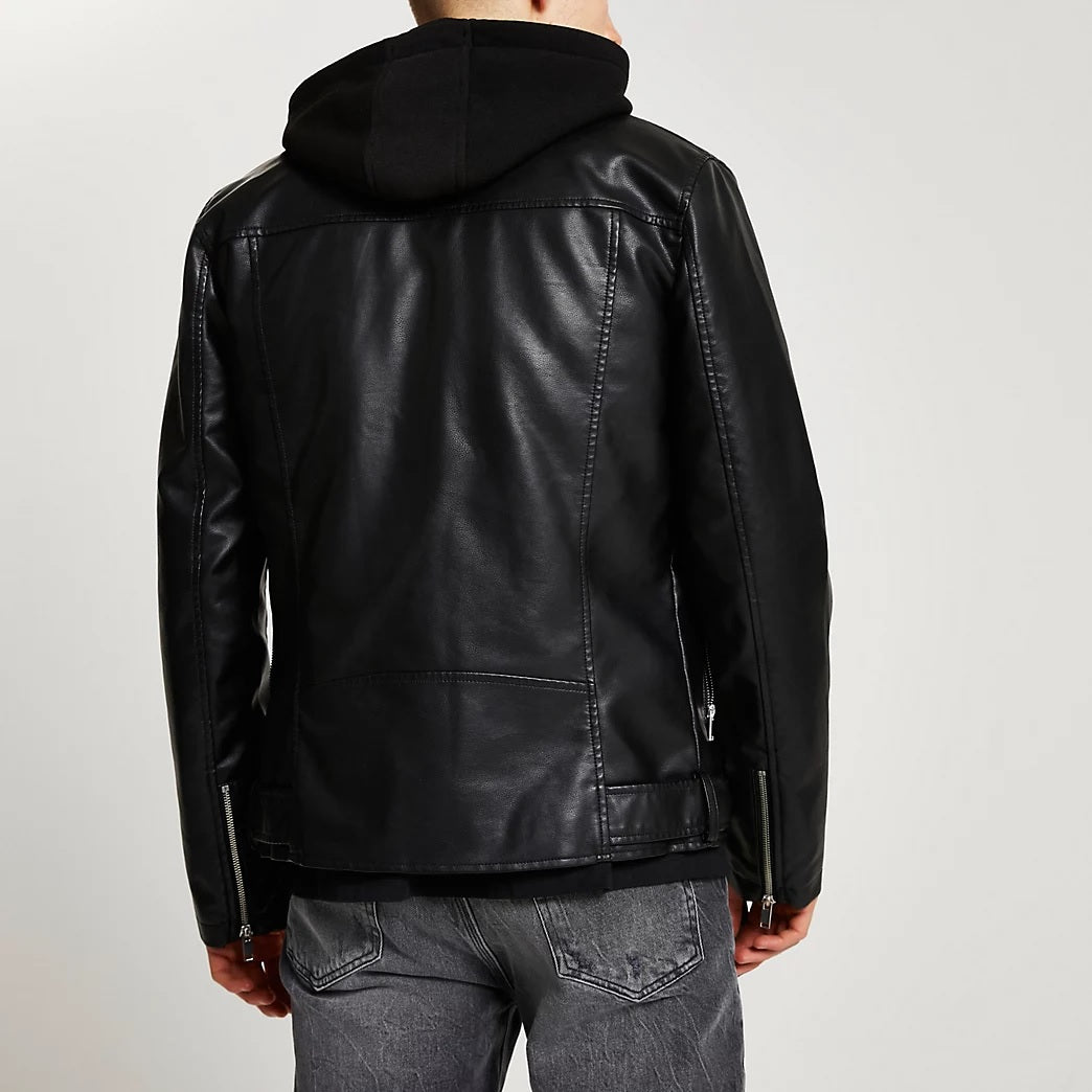Stylish Biker Jacket With Belted Waist Men & Women - Image 6