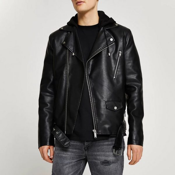 Stylish Biker Jacket With Belted Waist Men & Women