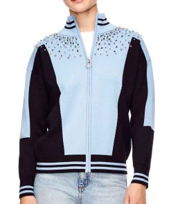 Aisha Fate The Winx Saga Blue Studded Bomber Jacket