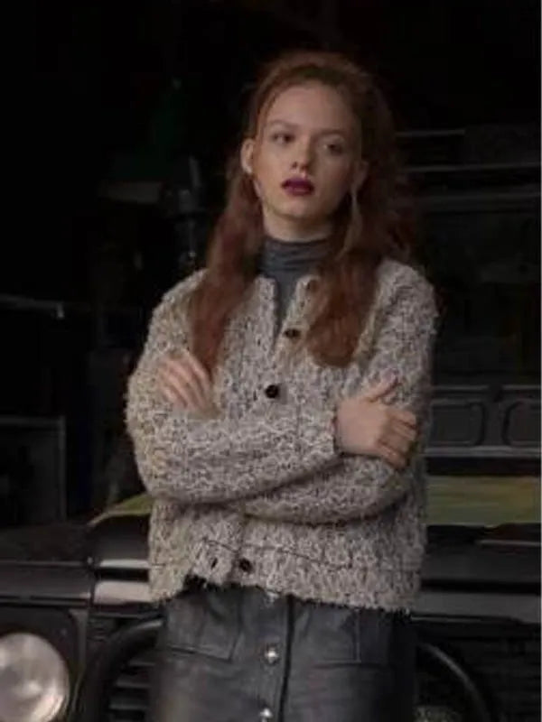 Fate The Winx Saga S02 Beatrix Grey Tweed Jacket - Image 2