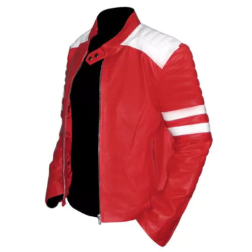 Fight Club Red Faux Leather Jacket - Image 2