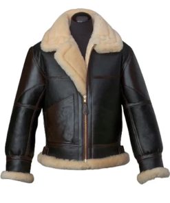 Men's B3 Flying Aviator Faux Shearling Lamb Fur Leather Jacket