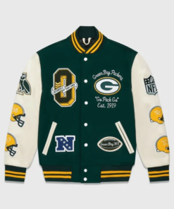 Green OVO NFL Varsity Jacket