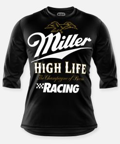 HIGH LIFE RACING 3/4 SLEEVE BIKE JERSEY BLACK