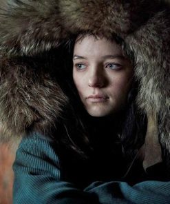 Esme Creed-Miles Blue Corduroy Hanna Fur Hood Coat