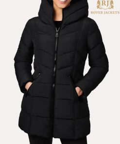 Hooded Water Resistant Pink Puffer Jacket