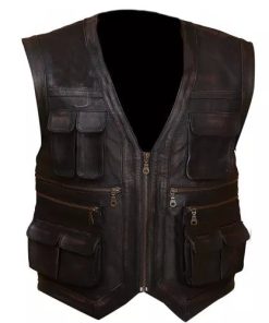 Jurassic World Chris Pratt Owen Grady Genuine Leather Vest