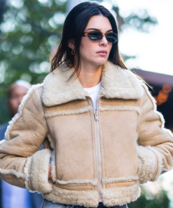 Kendall Jenner Newyork White Suede Jacket