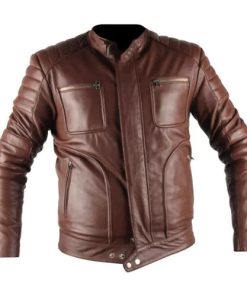 Leo Belstaff Genuine Brown Biker Real Leather Jacket