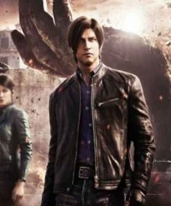 Resident Evil Infinite Darkness Black Leather Jacket