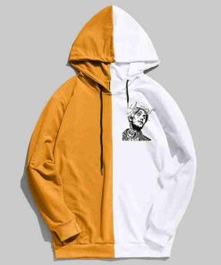 Lil Peep Graphic Half Colored Mustard Hoodie