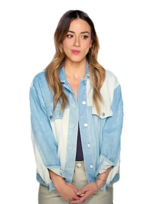 Married by Mistake Chloe Bennet Blue Denim Jacket - Image 3