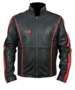 Mass Effect 3 Black Biker Faux Leather Jacket