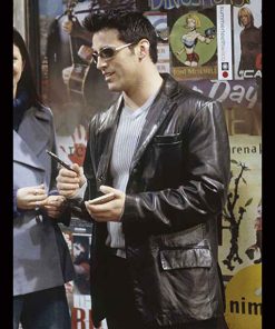 Matt LeBlanc Friends Season 06 Black Leather Blazer