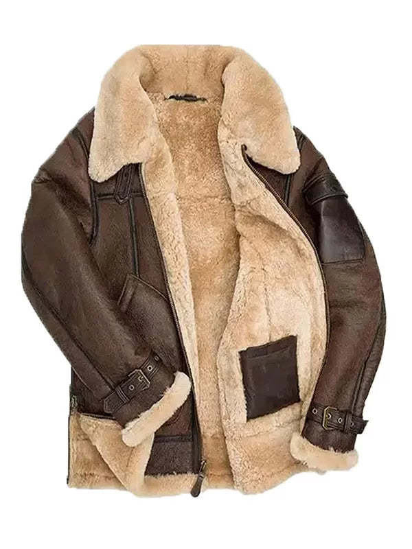 Mens B3 Aviator Shearling Leather Jacket - Image 2
