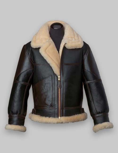Men B3 Black Flying Shearling Jacket