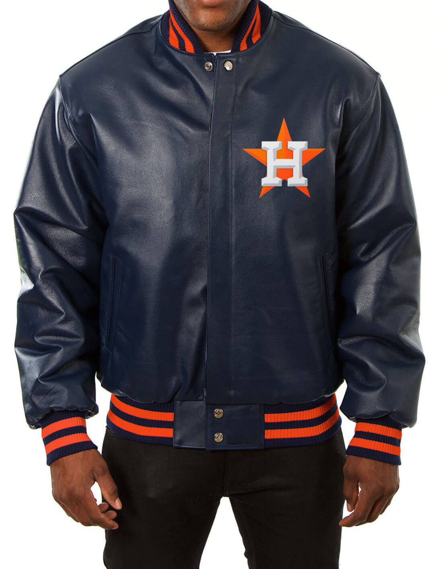Men’s Astros Leather Jacket