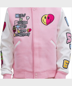 Men’s Cake Pink Hustle & Smoke Varsity Jacket