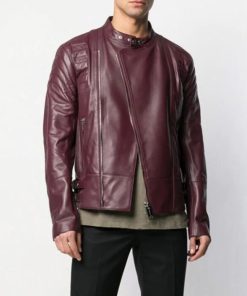 Mens Slimfit Burgundy Jacket
