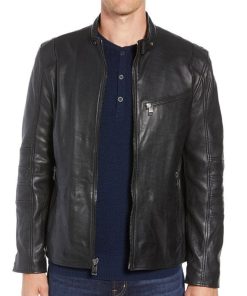 Mens William Black Slim-Fit Jacket