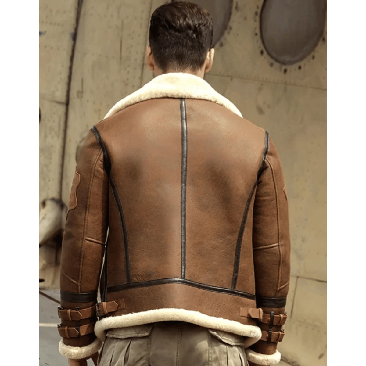 Mens B3 Airforce Sheepskin Shearling Jacket - Image 2