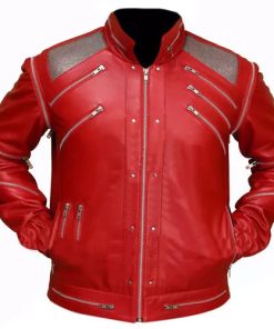 Michael Jackson Beat It Faux Red Leather Jacket