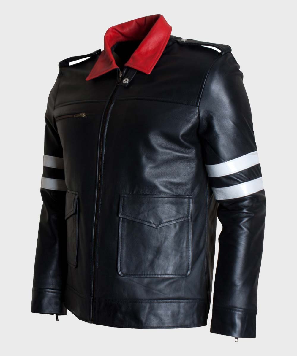 Peter Prototype Black Biker Leather Jacket - Image 2