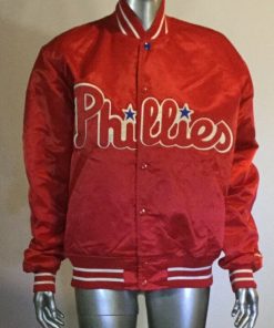 Phillies Satin Bomber Jacket