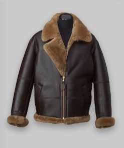 RAF Brown Shearling Jacket Men