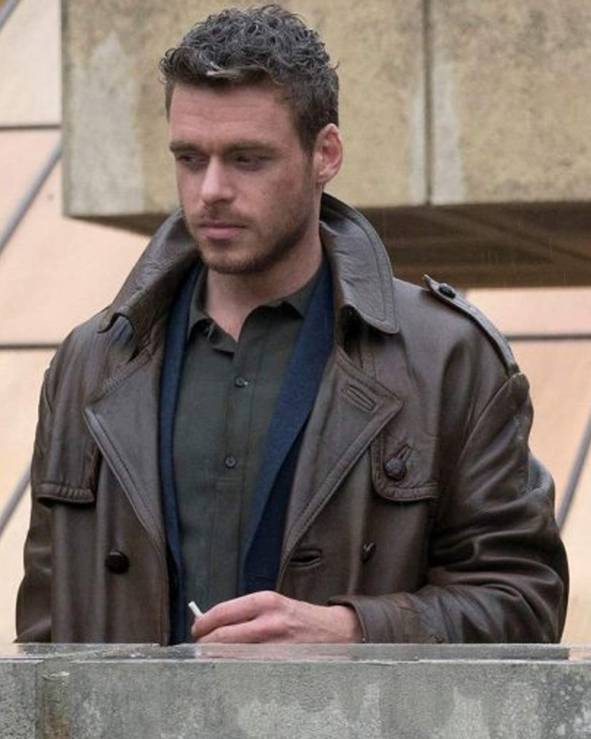 Eternals Ikaris Brown Leather Car Coat