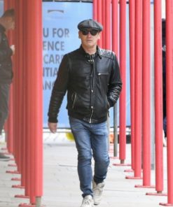Sid Owen Leather Bomber Jacket