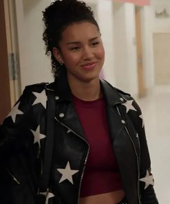 Sofia Wylie High School Musical The Musical S04 Print Leather Jacket