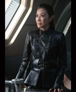 Star Trek Discovery S03 Michelle Yeoh Black Leather Jacket