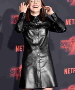 Stranger Things Premier Eleven Black Leather Dress
