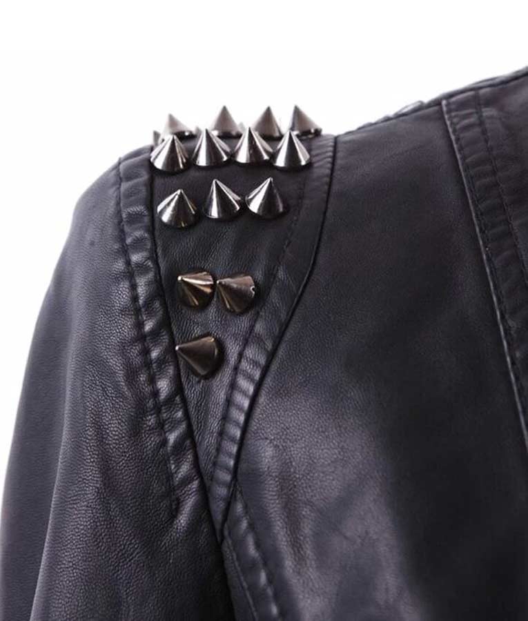 RHOP Season 05 Wendy Osefo Black Studded Leather Jacket - Image 3