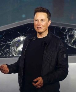 Tesla Model S Plaid Elon Musk Leather Jacket