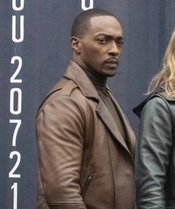 Sam Wilson The Falcon and the Winter Soldier Brown Leather Jacket