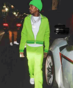 Triangle Motif Lil Baby Contrasting Trim Jacket