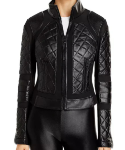 Women's Blanc Noir Moto Leather Jacket