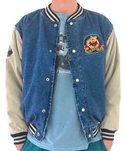 Winnie The Pooh Denim Varsity Jacket