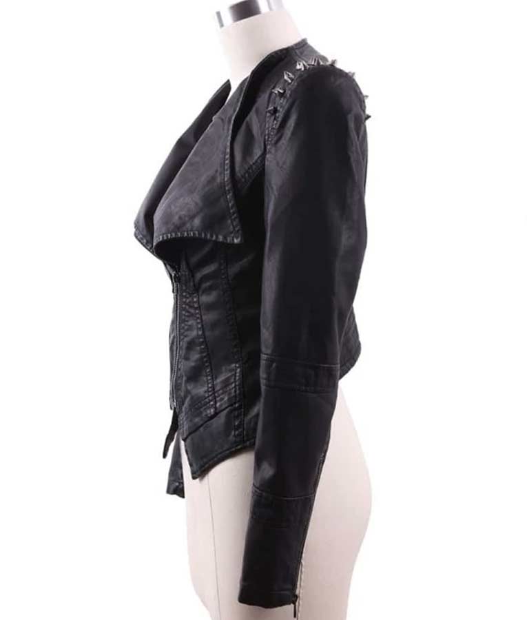 RHOP Season 05 Wendy Osefo Black Studded Leather Jacket - Image 2