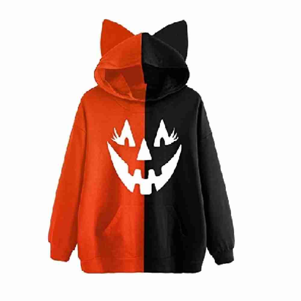 Womens Halloween Two-Tone Hoodie