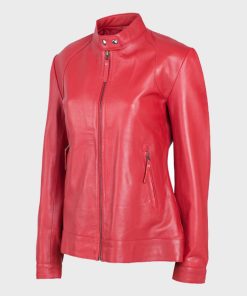 Womens Red Leather Jacket