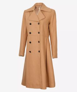 Marci Women’s Beige Double-Breasted Wool Coat