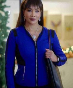 A Cozy Christmas Inn Vivica A. Fox Blue Jacket