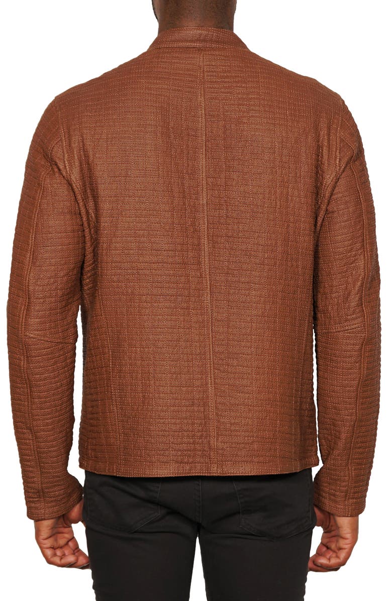 Perforated Lambskin Leather Jacket - Image 2
