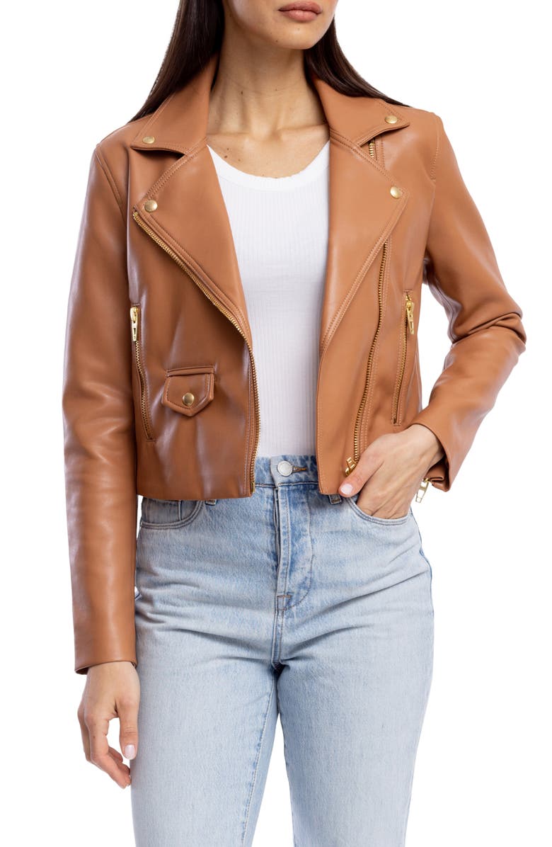Faux Leather Moto Jacket