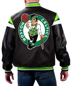 NBA Boston Celtics Leather Jacket For Men and Women