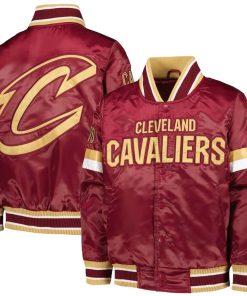 NBA Cleveland Cavaliers Starter Youth Home Game Varsity Satin Full-Snap Jacket by TJS